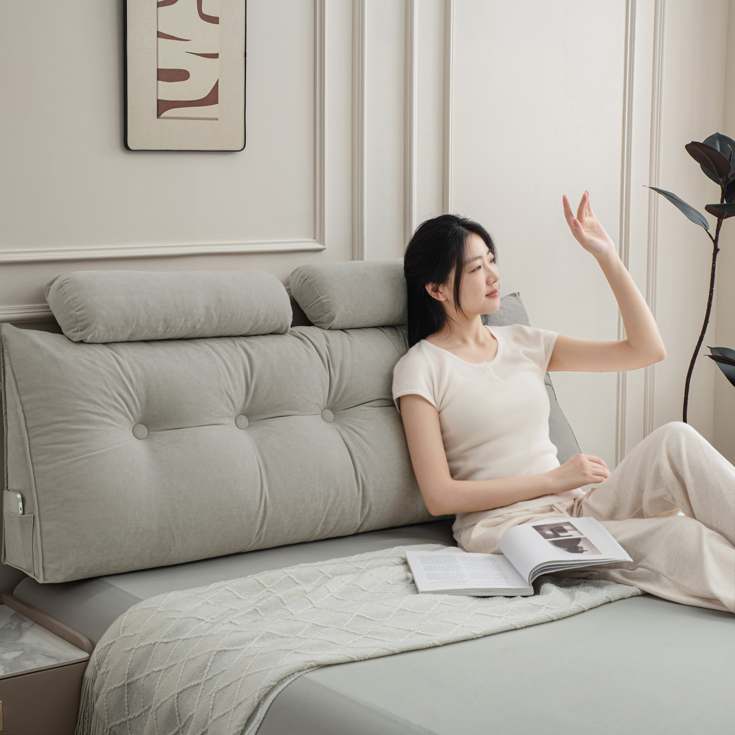 Headboard Pillow King Wedge Pillow Headboard Reading Long Triangle Bed Pillow