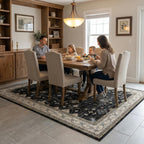Rugs for Living Room Bedroom Washable Area Rug Carpet Non-Slip Orange Foldable Large Floor Rug