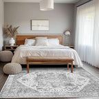 Rugs for Living Room Bedroom Washable Area Rug Carpet Non-Slip Orange Foldable Large Floor Rug