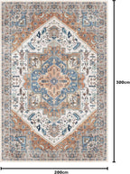 Rugs for Living Room Bedroom Washable Area Rug Carpet Non-Slip Orange Foldable Large Floor Rug