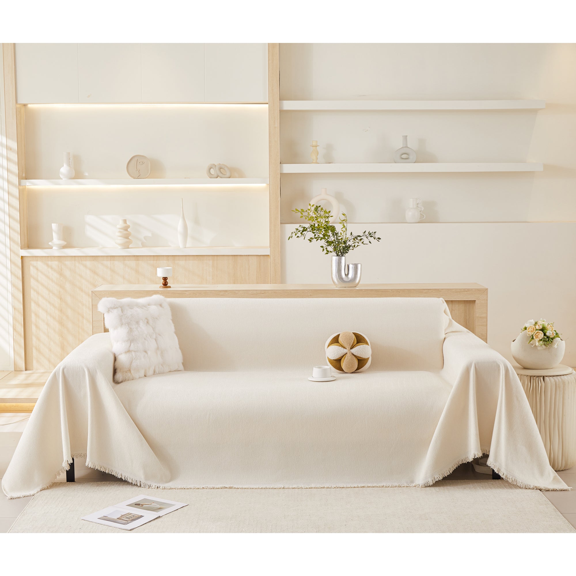 Chenille Sofa Cover | Washable Couch Cover