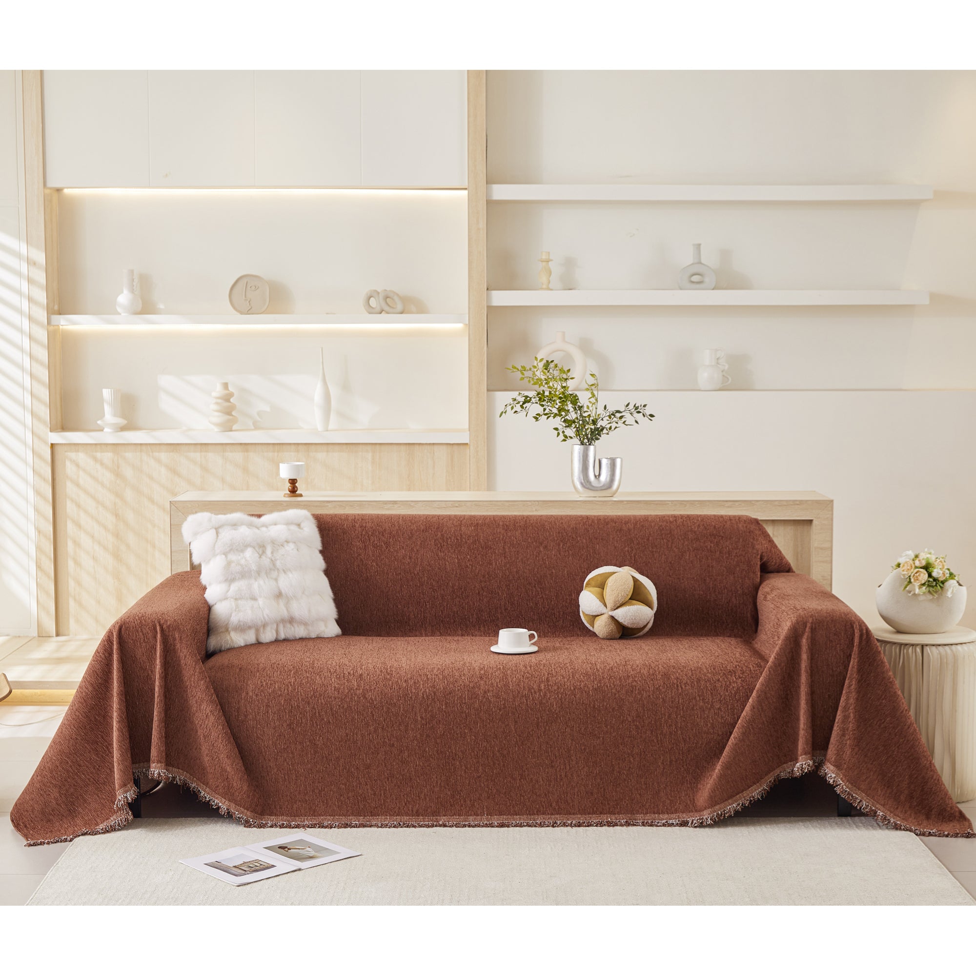 Chenille Sofa Cover | Washable Couch Cover