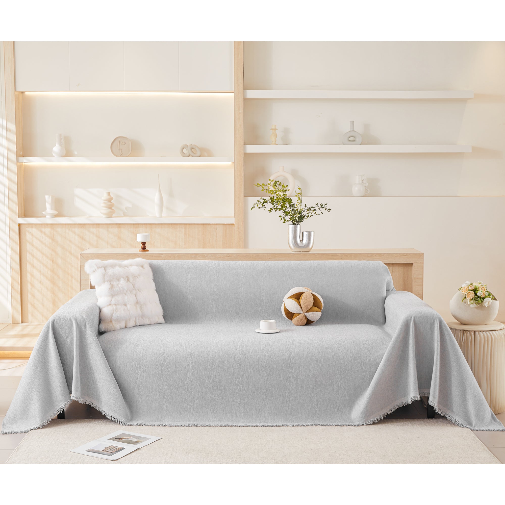 Chenille Sofa Cover | Washable Couch Cover